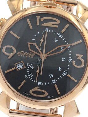 GaGa MILANO Thin Chrono 5098.02BR Date gray Dial Quartz Men's Watch